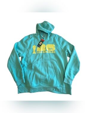FIFA Los Angeles Teal Hoodie with Yellow Logo
